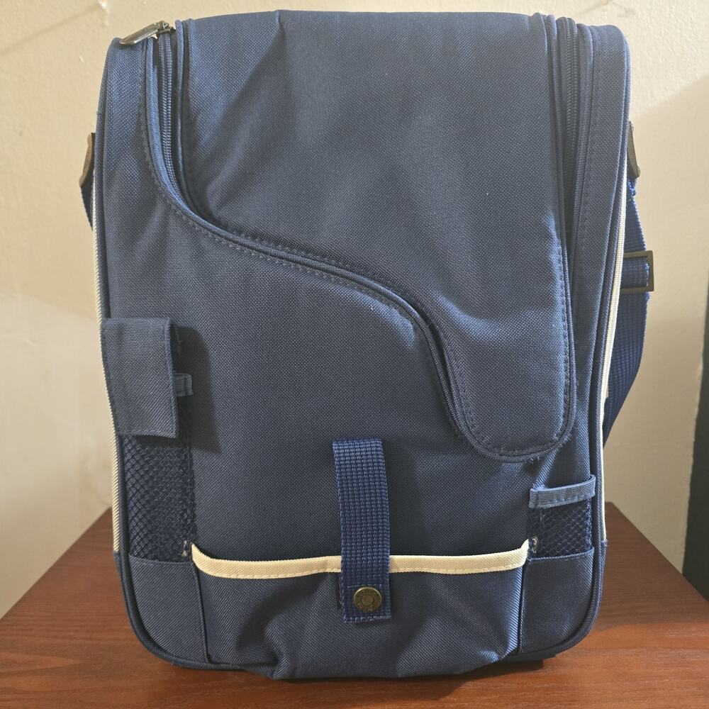 Picnic at Ascot Wine and Cheese Cooler Bag Travel Cooler Ascot Blue